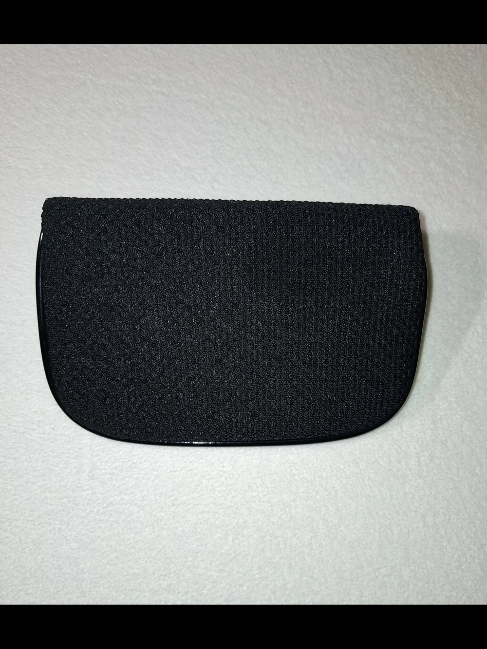 Giorgio Armani Black Woven Cosmetic Bag  with Gold Charm